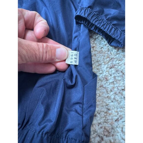 BABY GAP Boys Navy Blue Lightweight hooded Windbreaker jacket, size 4 - Picture 10 of 11